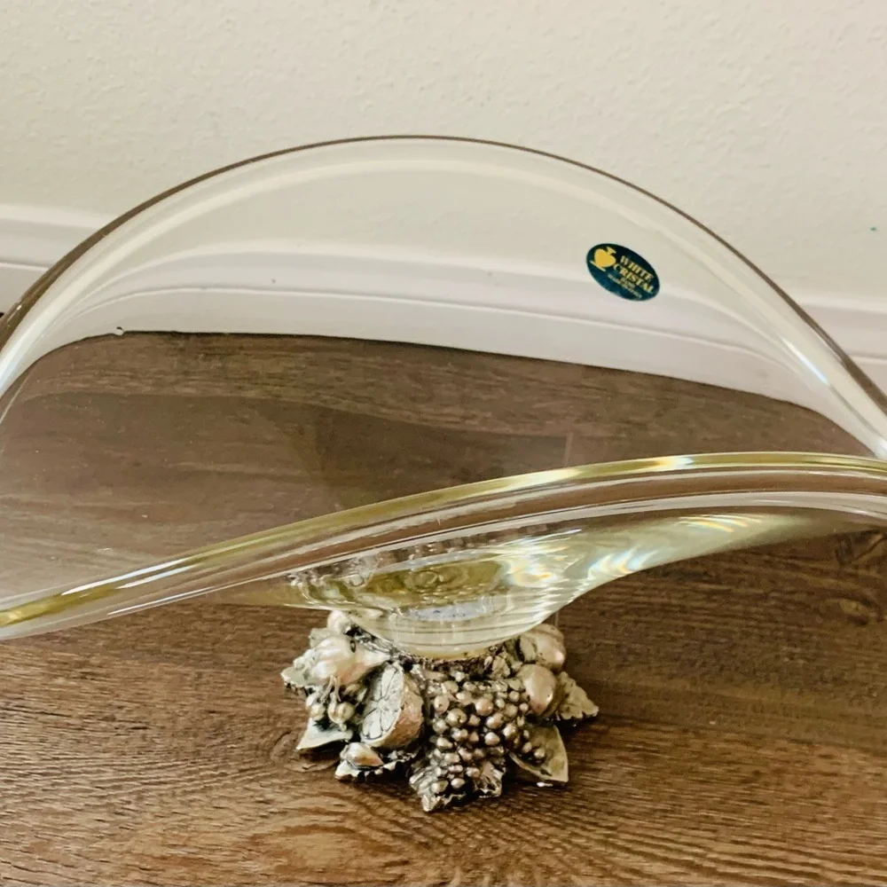 White cristal hand made vase in Italy